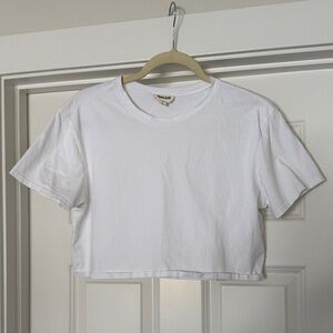 Open Edit Cropped White Tee